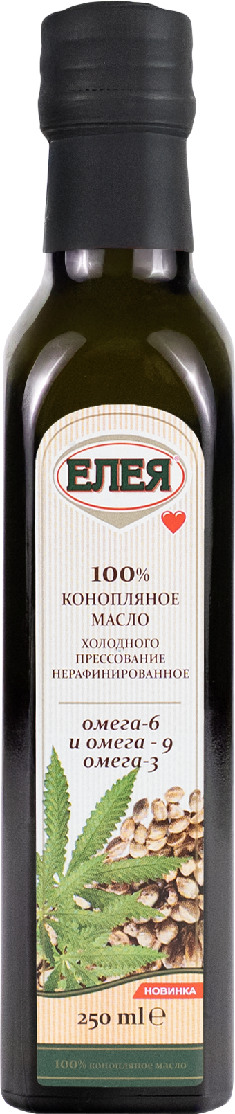 Конопляное масло «ЕЛЕЯ» холодного отжима нерафинированное,